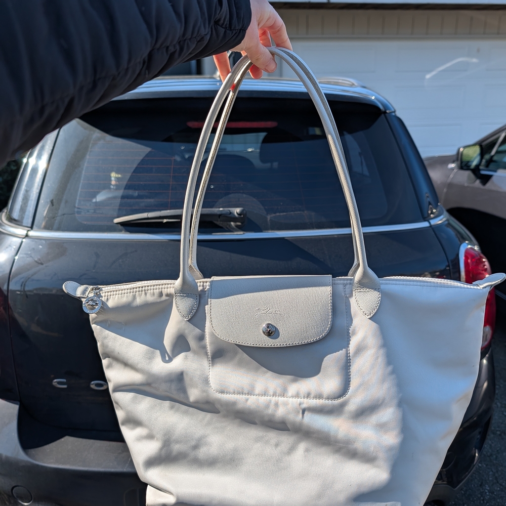 Longchamp Elegant Gray Tote Bag